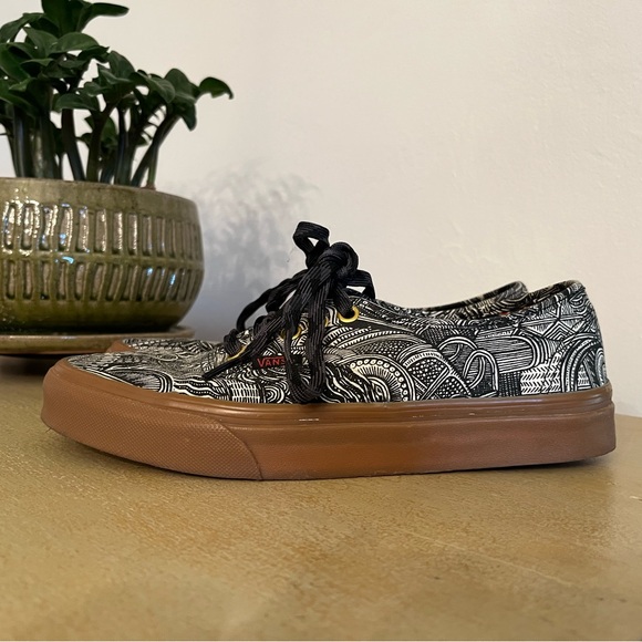 VANS x Zio Ziegler Authentic Art Classic Vans Lace Up Skater Shoes, M 7/W 8.5 - Picture 2 of 14